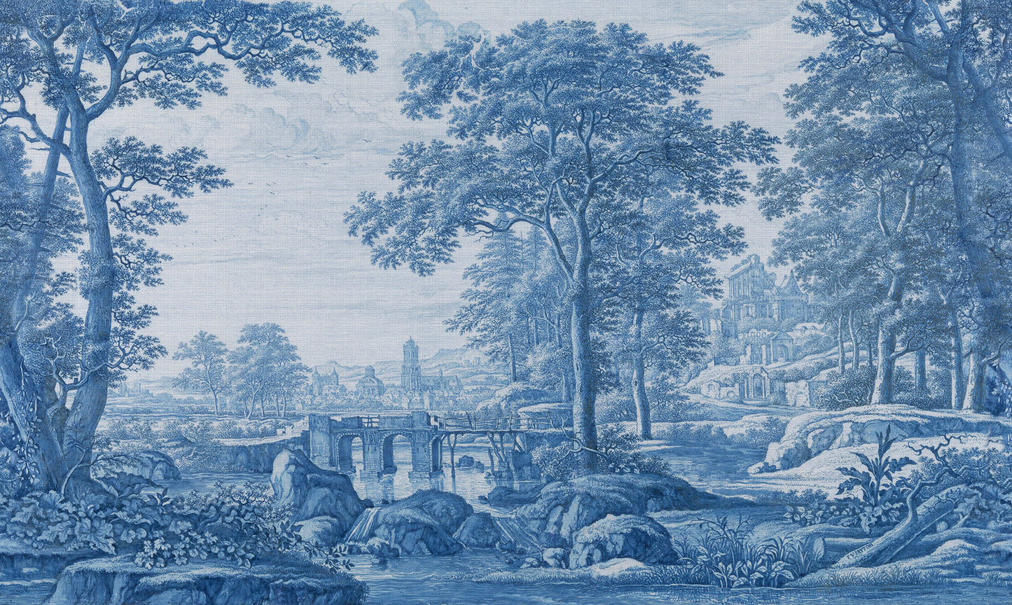 Italian settlement in blue